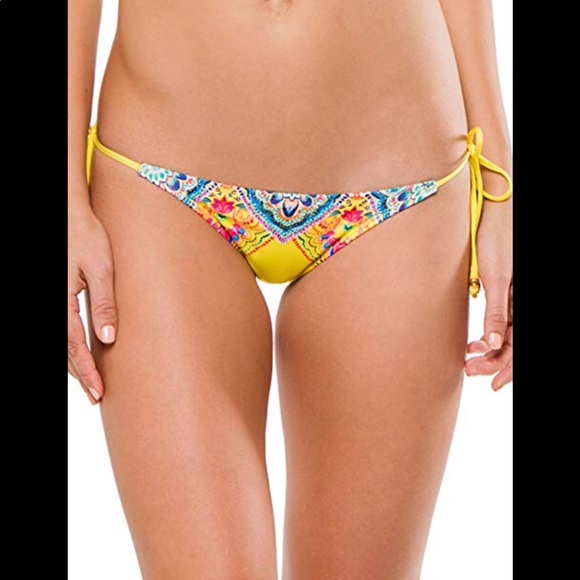 Pilyq Other - PILYQ CHEEKY SIDE TIE YELLOW BIKINI BOTTOM NWT